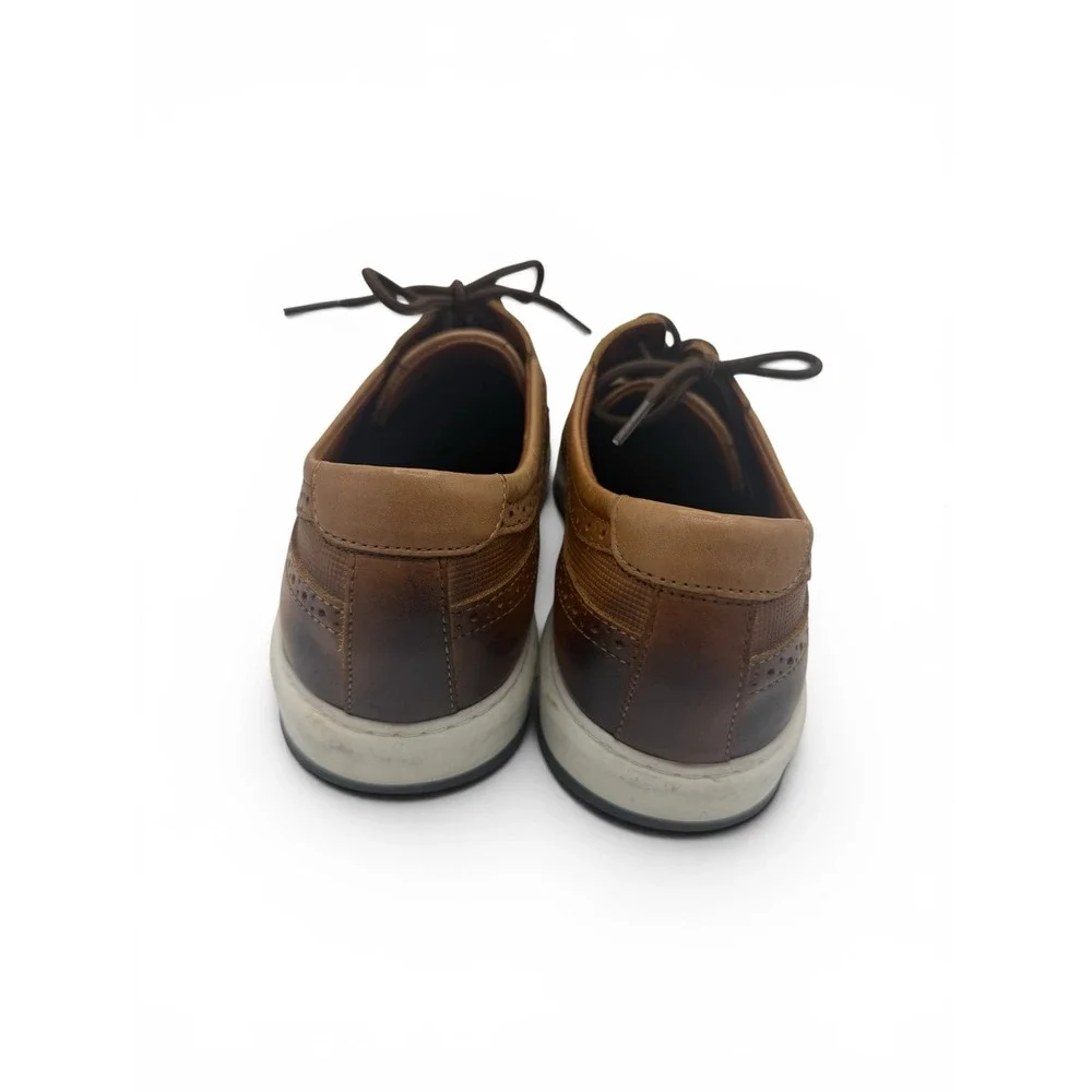 Johnston & Murphy Mens Wingtip Oxford Leather Shoes Brown 10.5M J&M‎ Flex